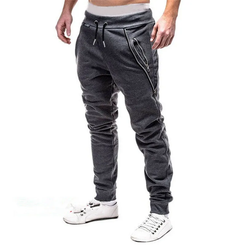 Мужские джоггеры длинные брюки с эластичной резинкой на талии Pantalon Homme спортивные брюки мужские спортивные брюки черного и серого цвета