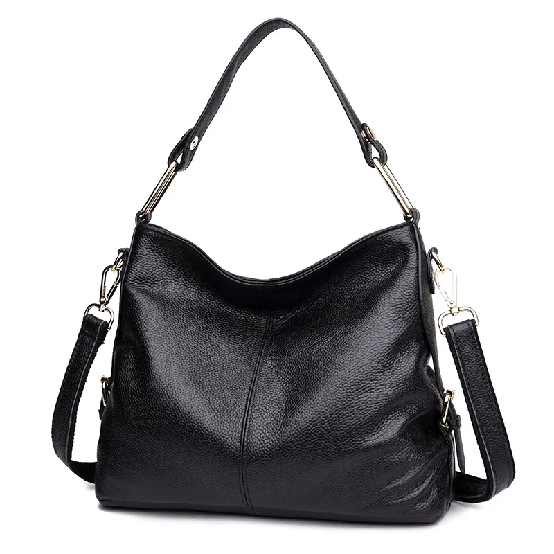 

2018 new European and American leather shoulder Messenger bag hand-held leather handbags