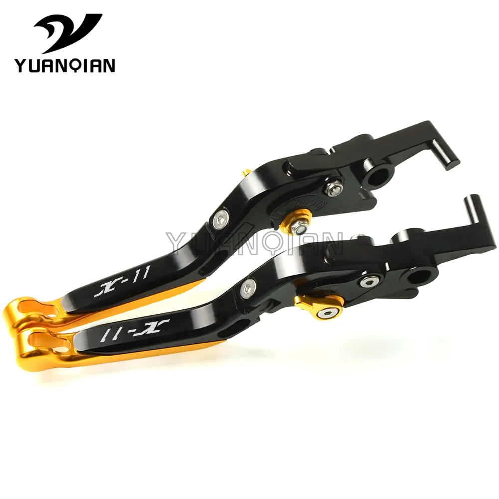 Gold Для Honda X-11 1999 2000 2001 2002 аксессуары для мотоциклов регулируемые Складные Выдвижные Тормозные Рычаги сцепления лазерный X-11 - Цвет: Gold