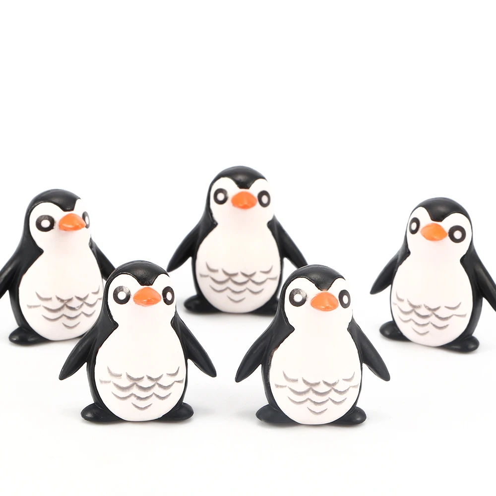 Mini Pingouin En Resine 5 Pieces Lot Jouet De Decoration Cadeau D Anniversaire Pour Enfants Aliexpress