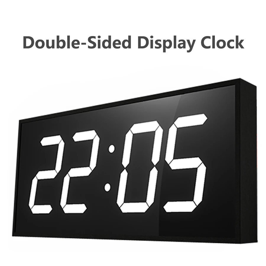 

Large Digital LED Wall Clock Modern Design Multifunction Remote Control Double Sided Clocks 3D Decoration Wall Watch Home Decor