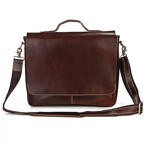 

Augus Totally Product Smooth Cow Leather Bag Men Fashional Handbag Shoulder Laptop Bag Crossbody Bag 7108R