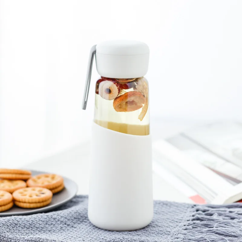 400 мл портативная Высококачественная стеклянная бутылка для воды кофе стакан с