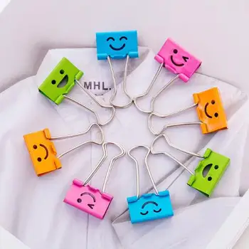 

Smile Metal Binder Clips for Notes Letter Paper Books Home Office School