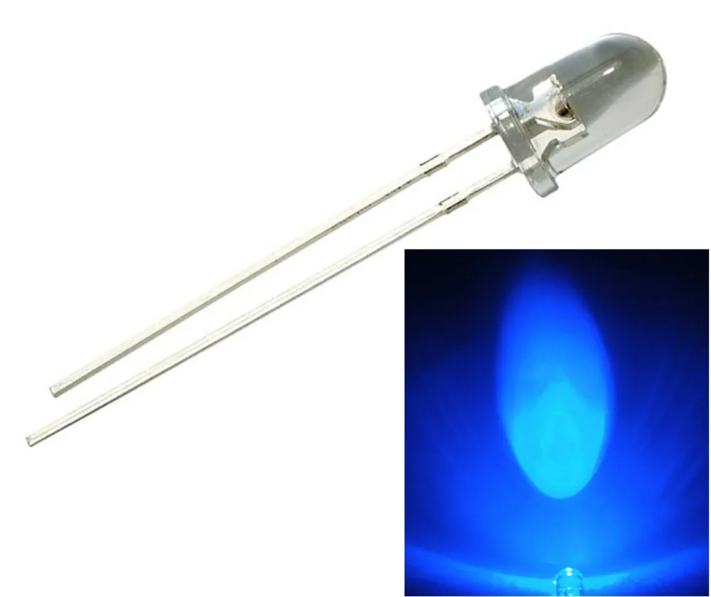 100 Pcs LED 5mm Blue Urtal Bright Light Bulb leds lamp Electronic