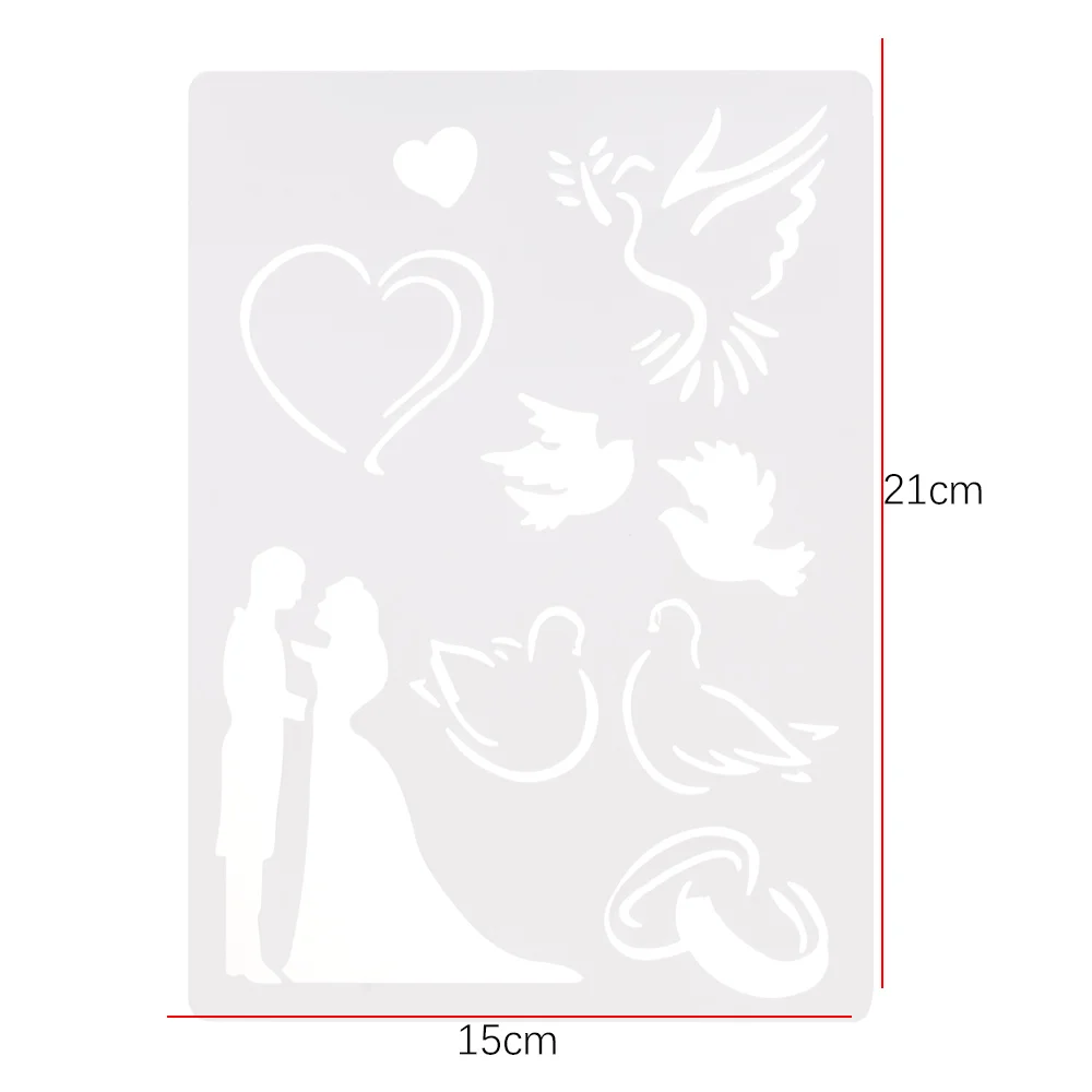 A5 21*15CM DIY Craft Wedding Layering Stencils Album Stamping Drawing Template