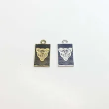 Eruifa Красивая монета, 10*18 мм, бык, леопард, 20шт в пакете, золото/серебро, цинковый сплав, подвески, ювелирные изделия, DIY ожерелье