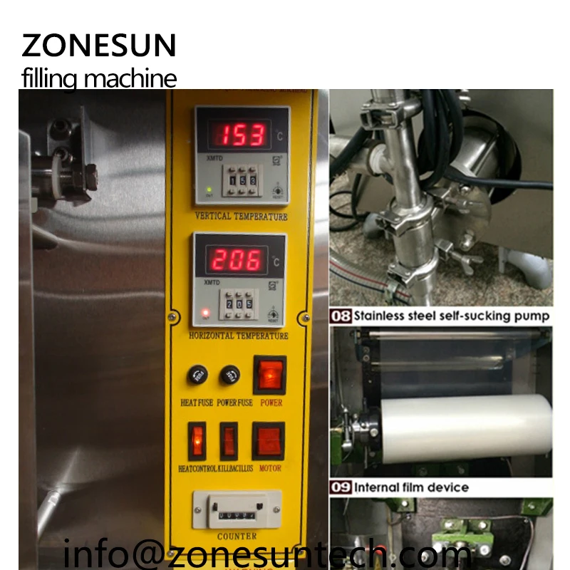 ZONESUN Automatic Liquid Packing Machine Liquid Packager Liquid Filling And Sealing Machine Liquid Packing Machine