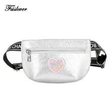 FSISLOVER Искусственная кожа дамы в форме сердца вышивка сумка на поясном ремне Для женщин пояс поясные сумки ремень сумки через плечо Грудь Сумки из натуральной кожи