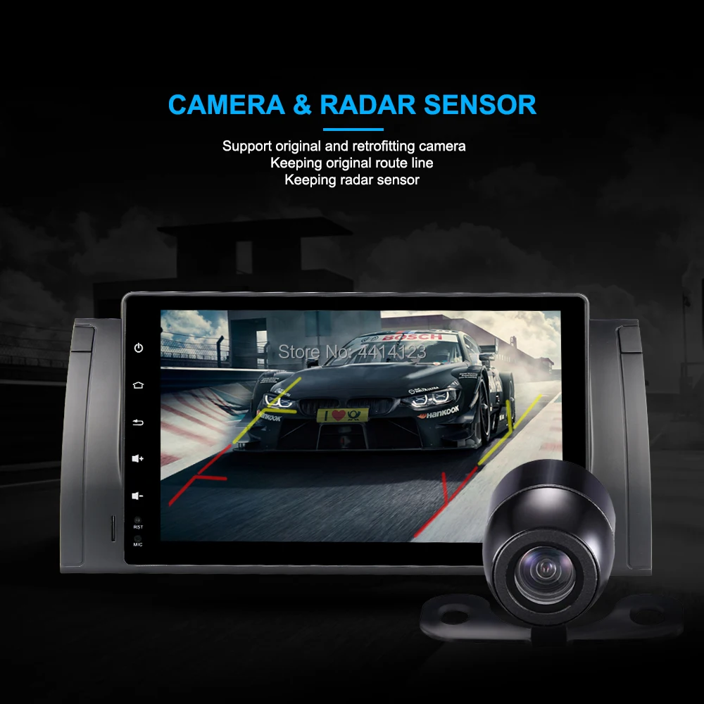 Discount 9 inch Android 8.1 Car Multimedia Player For BMW 5 Series E39 GPS DVD DSP FM 1080P Automotive Full Touch ScreenRadio FM 4 Core 7