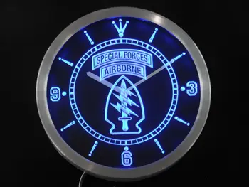 

nc0212 US Army Special Forces Air Borne Neon Sign LED Wall Clock