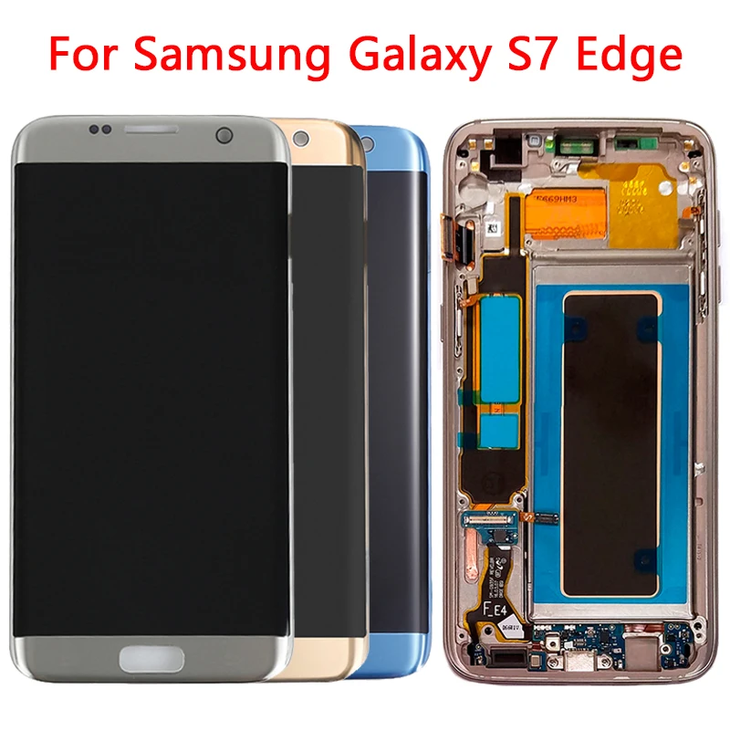 

SUPER AMOLED G935F LCD For Samsung S7 Edge LCD Display Screen Frame Replacement Assembly For Samsung G935 G935F LCD Display