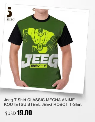 Jeeg футболка Jeeg робот футболка печать негабаритных графическая Мужская футболка короткий рукав 100 полиэстер забавная модная футболка