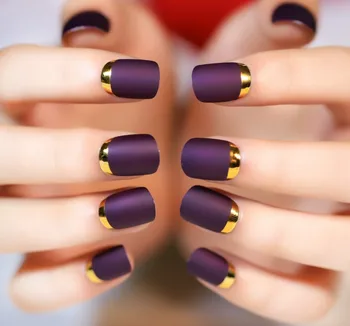 

French Manicure False Nail Tips Fashion Elegant Design Acrylic Nail Art Manicure Fake Nail