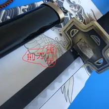 S3119 аминовый RORONOA Зоро юбашири меч GUNMETAL лезвие край Хамон 4" один кусок