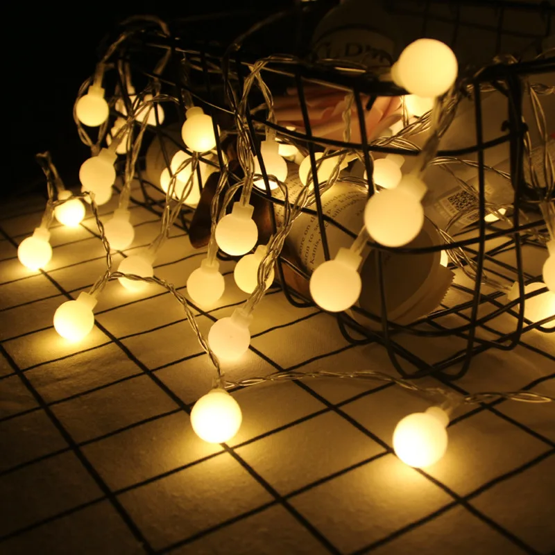 

Garland 1 M 10 String LED Ball Night Light LED Strip Light Led Lights Decoration New Year Christmas Decorations for Home .