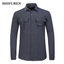 SHIFUREN наружные мужские походные рубашки быстросохнущие съемные летние военные тактические рубашки мужские рыбацкий трекинговый туристическая одежда