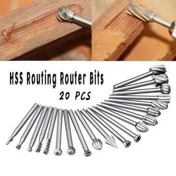 

20pcs HSS Router Bits Wood Cutter Milling for Dremel Rotary Tool hOT