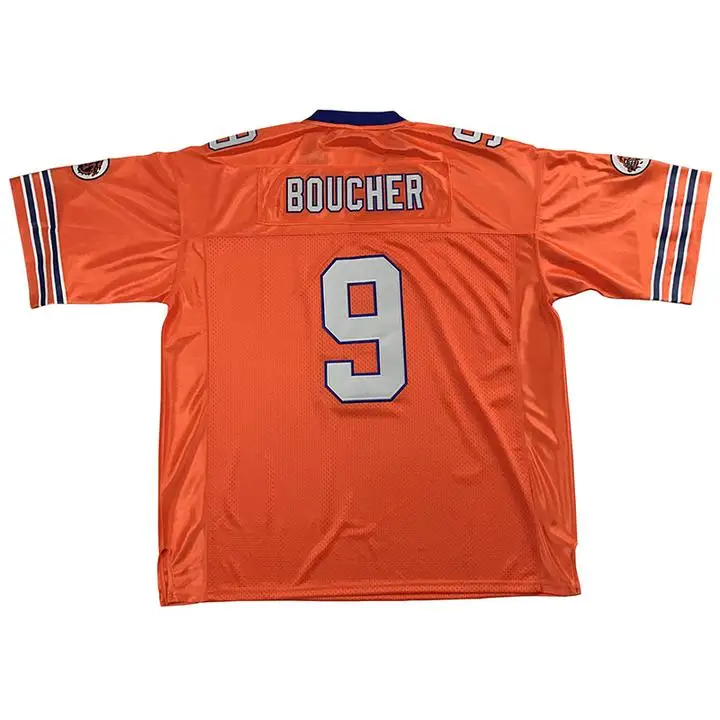 

Custom American Football Jersey Bobby Boucher #9 Adam Sandler The Waterboy Mud Dogs Jersey White Orange Men