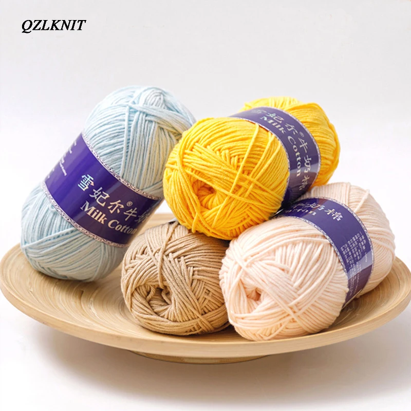 QZLKNIT 100 г/шар 59 цветов чесаные мягкие высококачественные 5 нитей молочной