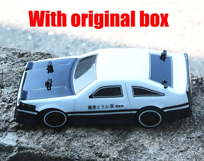 with original box 4WD привод Быстрый дрейф автомобиль AE86 пульт дистанционного управления автомобиль 1:24 2,4G радио управление внедорожник RC автомобиль дрейф высокая скорость модель автомобиля игрушка - Цвет: with original box