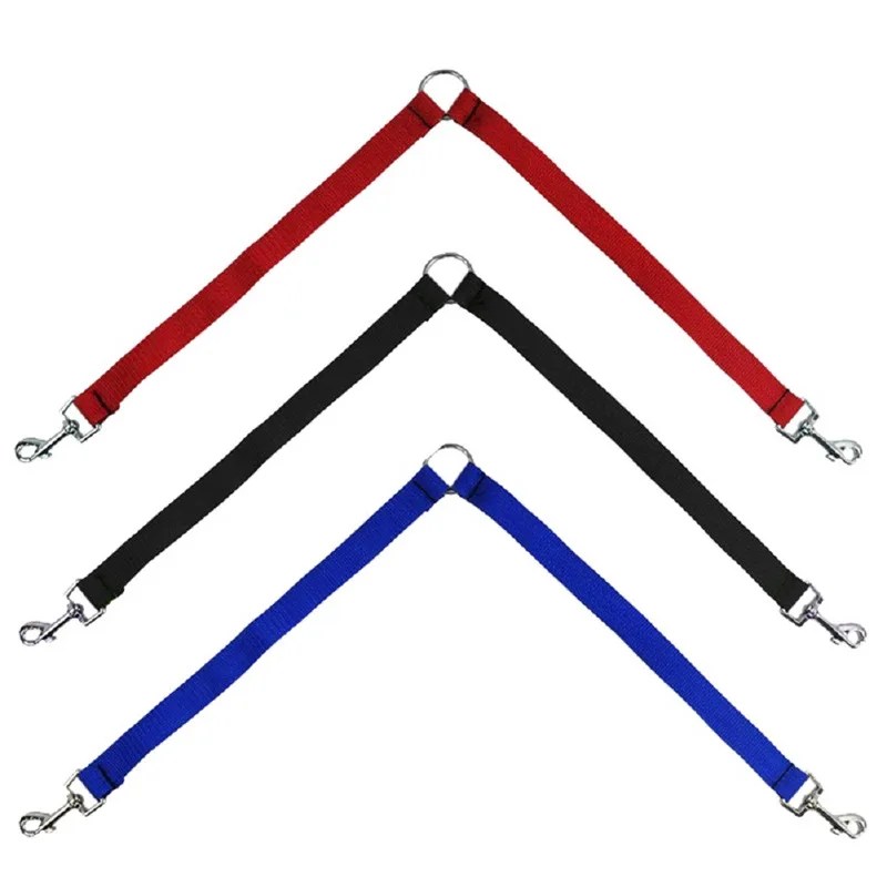 2Way Nylon Dog Coupler Leash No Tangle Double Pet Leash Lead Fit For