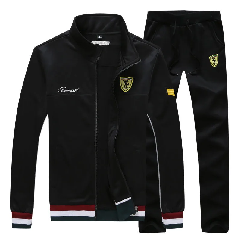 Günstig Neue männer Sweatshirts Anzug Designer Herbst Mode Druck Dünne Fett Baseball Jersey Anzug Männer Sportwear Freizeit Anzüge 4XL BFF458