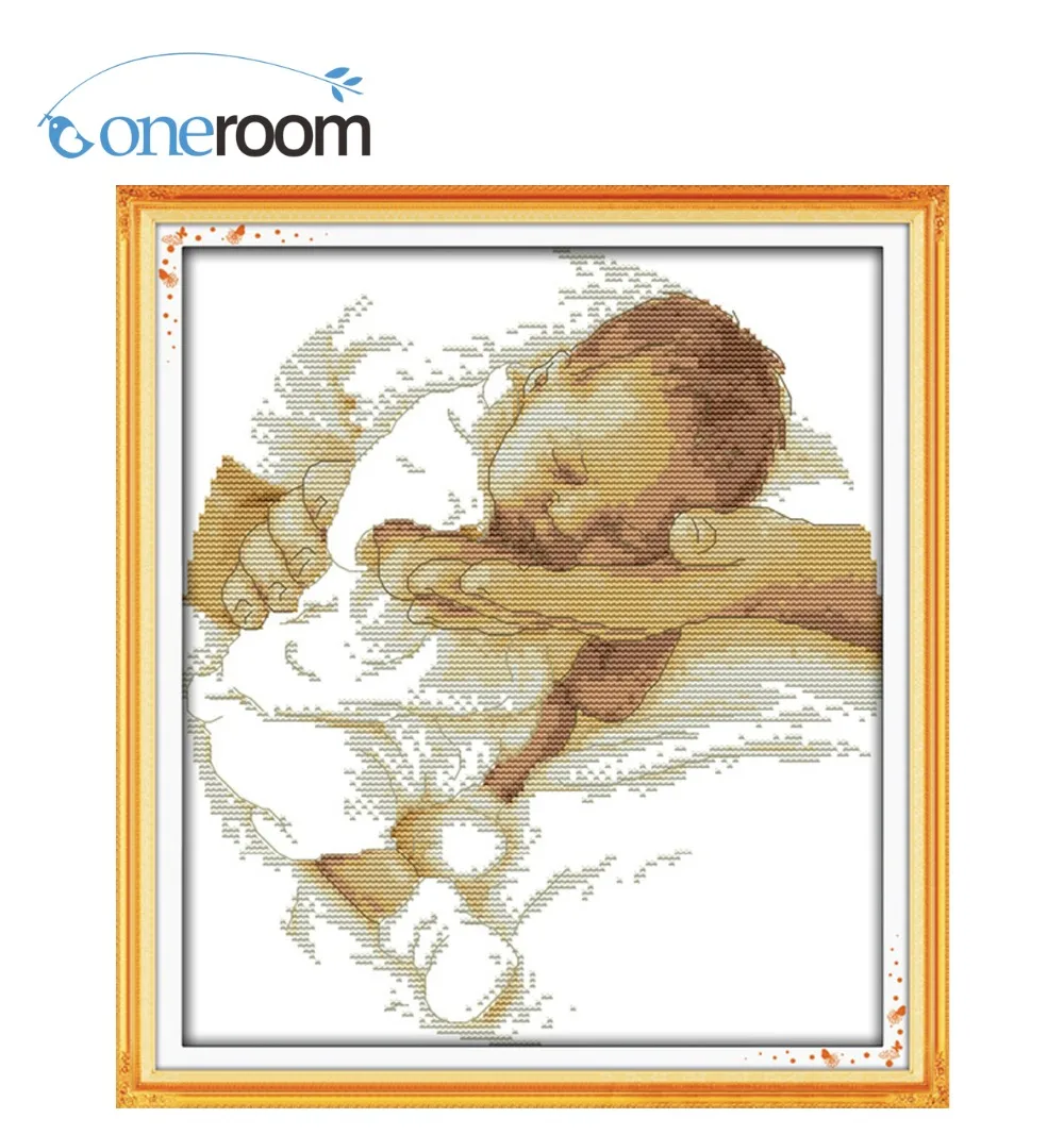 

Care Baby JCS Counted Cross Stitch 11CT Printed 14CT Cross Stitch Set Chinese Cotton Cross-stitch Kit Embroidery