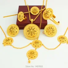 Новое поступление, Эфиопский большой размер, ювелирные наборы/золотой цвет, романтические модные ювелирные изделия, Африканский Свадебный набор для женщин