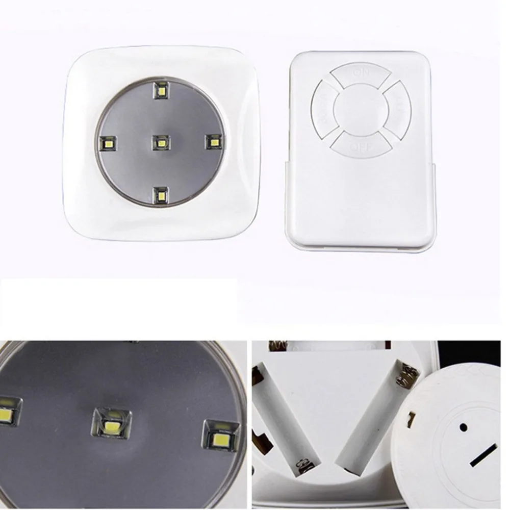 5LED Pat Light пульт дистанционного управления на батарейках беспроводные ночные огни