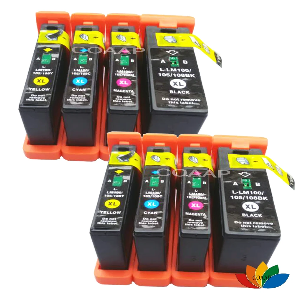 

8 Compatible lexmark 100 XL ink cartridges for S305 S405 S505 S605 Pro205 Pro703 Pro705 Pro706 Pro901 Pro902 Pro903 Pro905