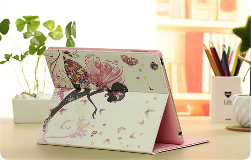 Смарт-чехол с бабочкой для девочек, IPad 4, Ipad 2, Ipad 3, искусственная кожа, магнит с сияющими бриллиантами, стоячая таблетница, для IPad 2, 3, 4