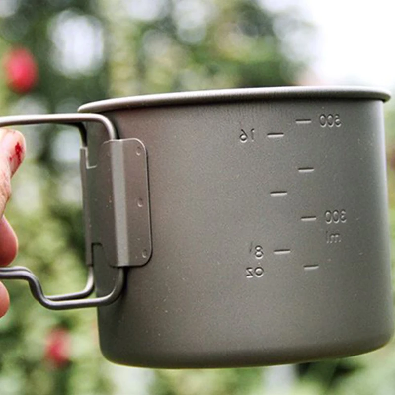550 ml toaks al aire libre portátil camping Ultralight Titanium pot camping Titanium Bowl Vajilla para caminatas taza de titanio olla-550