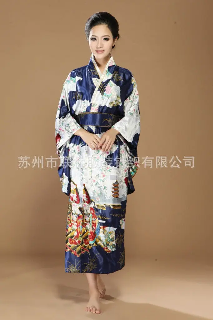 Черная/Красная/Розовая/синяя Традиционная японская одежда модное винтажное кимоно юката японского хаори Obi вечернее платье