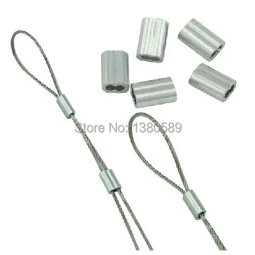 10pcs1/4"Aluminium Ferrule for Crimping Wire Rope Free Shipping dans