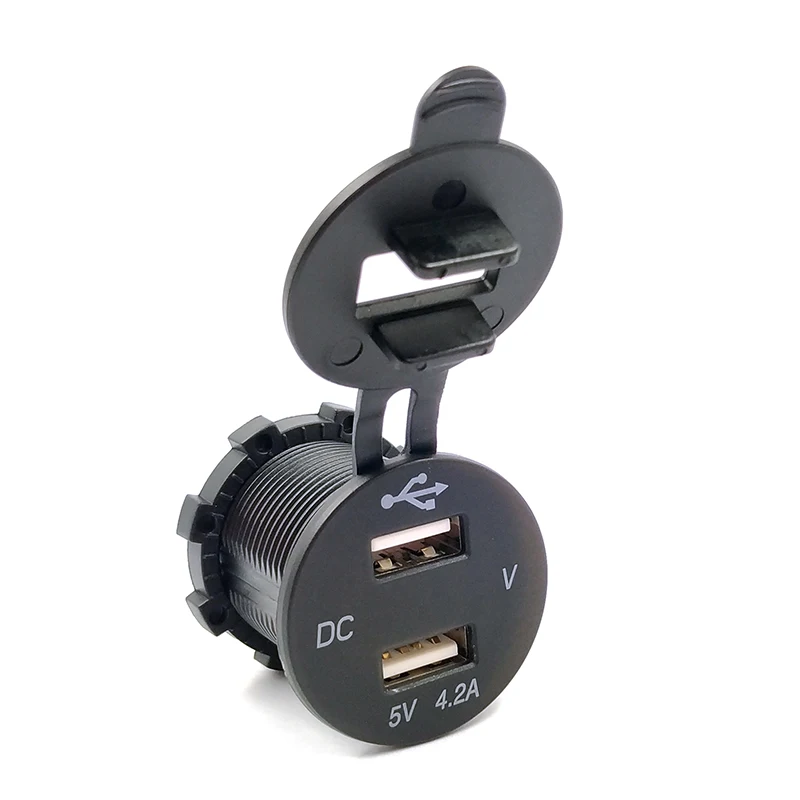 

New Cigarette Lighter Socket Dual USB Power Adapter Charger LED Digital Voltmeter for Car Auto Motorcycle Boat