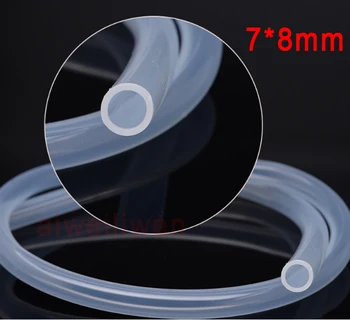 

7mm ID 8mm OD 7X8 Transparency silicone tube food grade thermostable catheter silicon hose High temperature odorless tube
