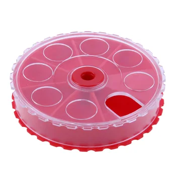 

Round Plastic Portable Fishing Bait Lures Tools Box Case 7 Compartments Storage Container Accessories Tool Fishing Tackle Boxes