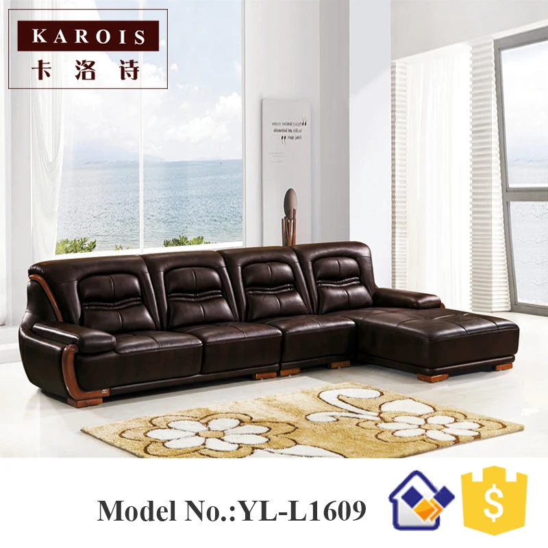 New Style modern corner leather sofa designs drawing room