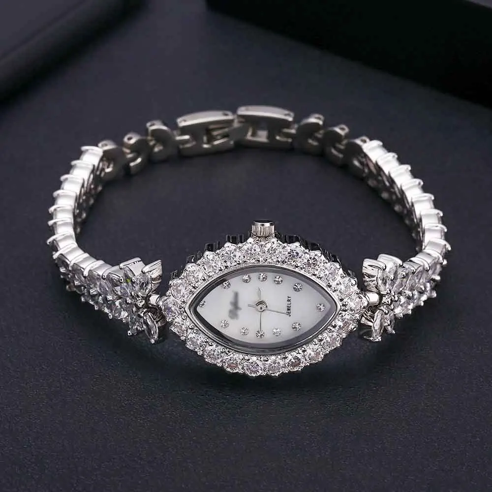 Jankelly качественный двухканальный модуль AAA циркониевые элементы лист австрийский браслет часы с кристаллами для свадебной вечеринки модные ювелирные изделия Горячая