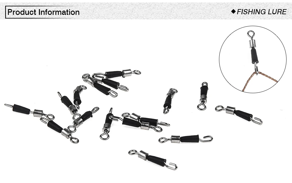 20 шт. шарикоподшипник вращающиеся твердые кольца рыболовный разъем церемония Rolling вращение трубы стрейч зажим застежка Крюк Аксессуары
