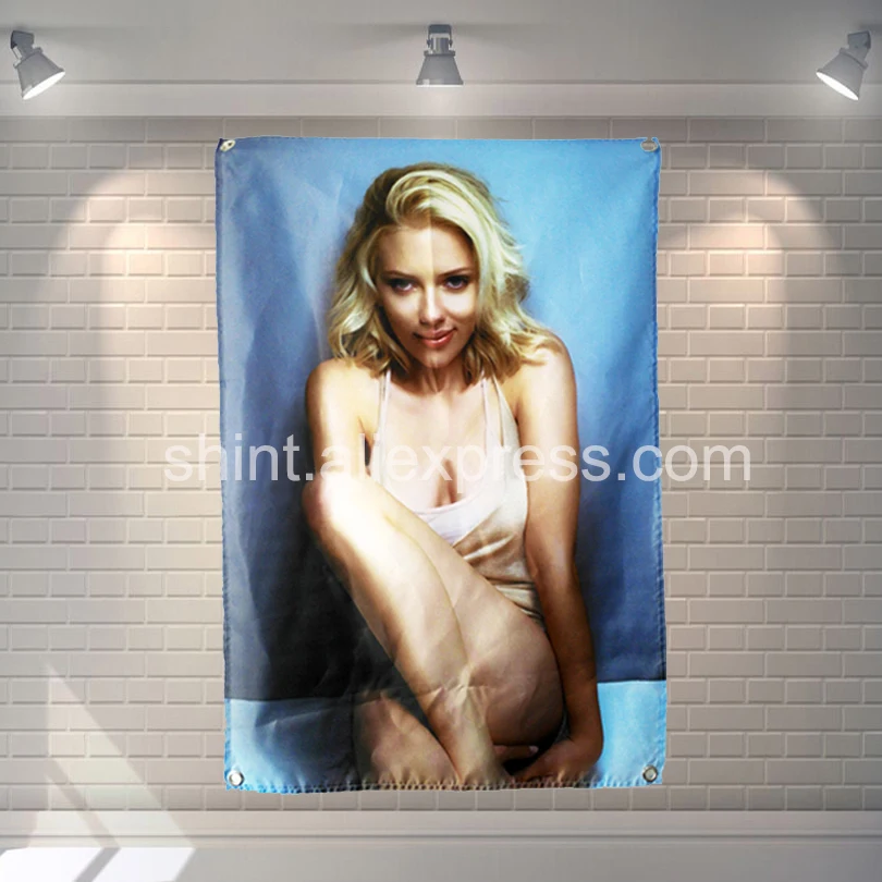 

The Beauty Flag Banner Polyester 144* 96cm Hang on the wall 4 grommets Custom Flag indoor Sexy Lady