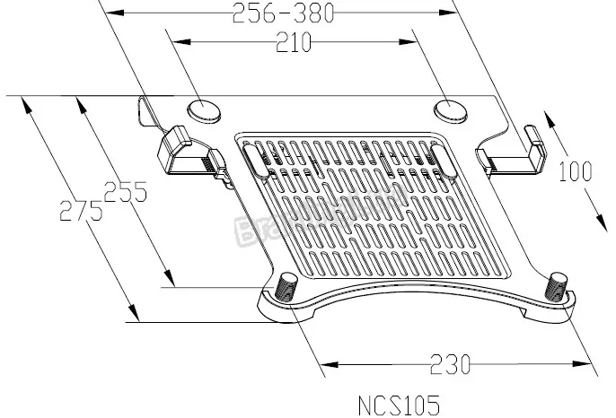 Loctek NSC105 держатель для ноутбука, лоток для ноутбука размером 15,6 дюйма