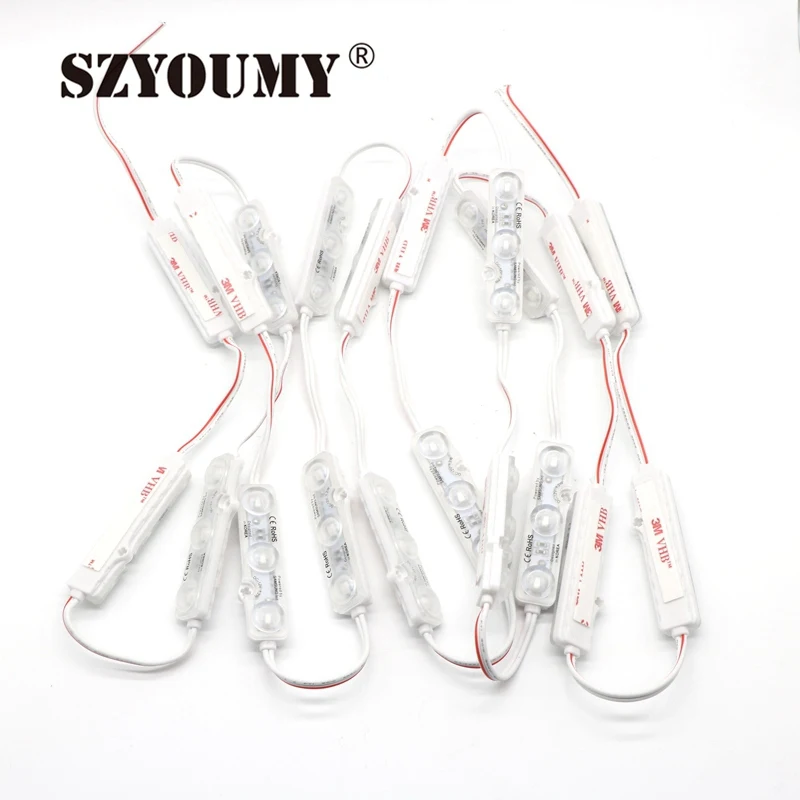 SZYOUMY 5730 smd СВЕТОДИОДНЫЙ модуль 3LED впрыск 12В водонепроницаемый IP68 Светодиодный