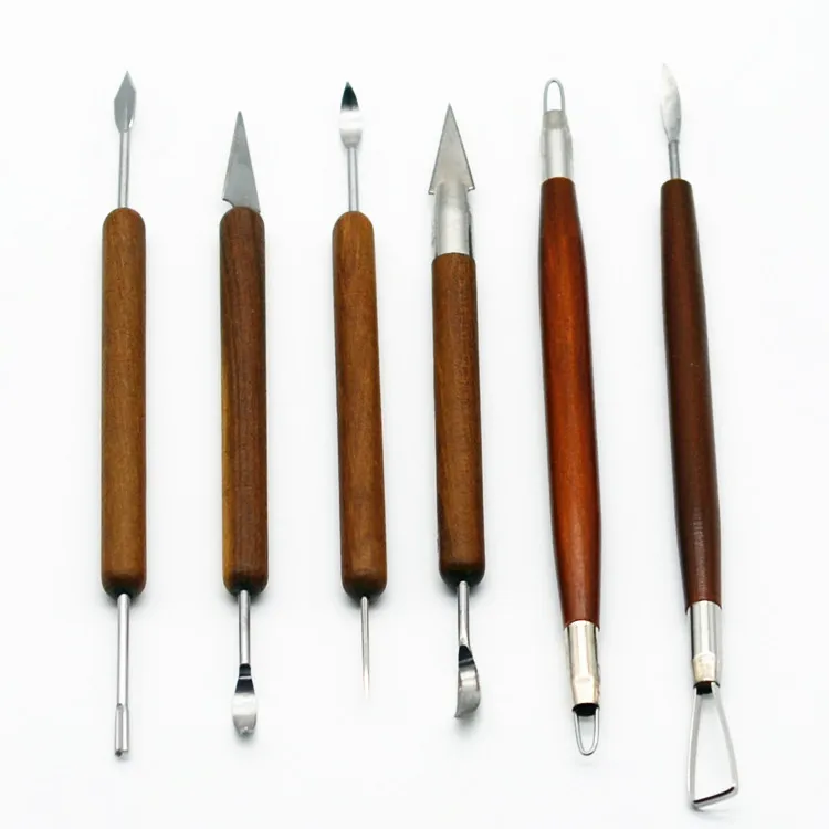 6pcs Wood Metal Plasticine Clay Tool Mold Kit Set tool Chisel DIY