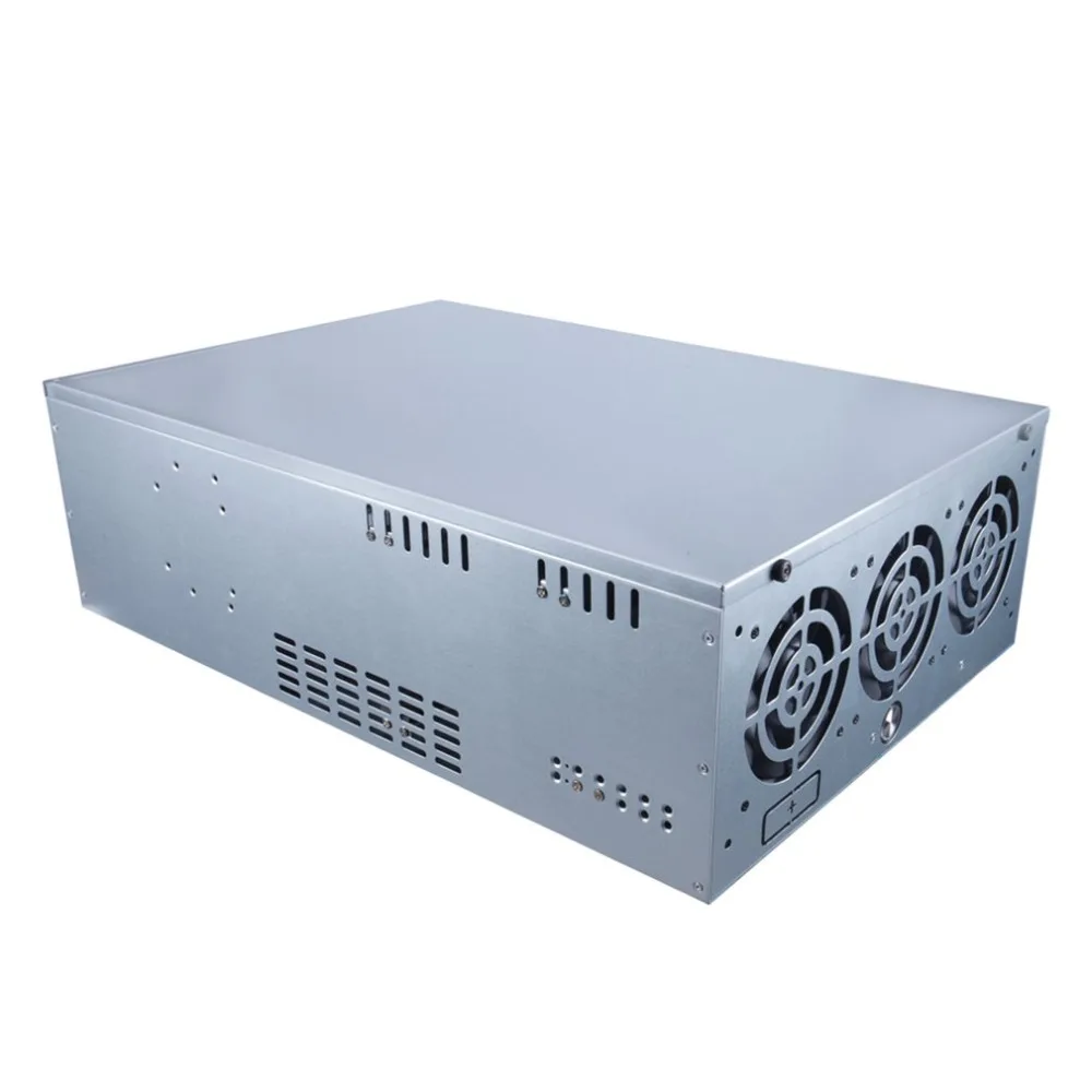 

Professional Mining Case ETH BTC Open Air Mining Miner Frame Rig Coin Graphics Case For 6-8 GPU with 5 Powerful Fans