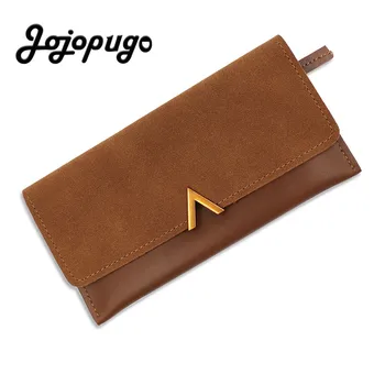 

Newest Nubuck Female Wallet PU Leather Women Wallets Ladies Girls Long Design Hasp Zipper Purses Coin Card Holders Money Bag