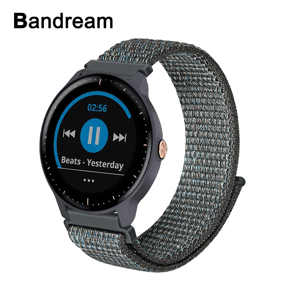 

Nylon Loop Watchband 20mm for Garmin Vivoactive 3 / 3 Music / Forerunner 645 / 245 / Vivomove HR Band Women Men Strap Wrist Belt