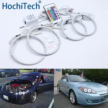 

For Hyundai Tiburon 2007-2008 GK FL2 Multi-color Led Angel Eyes Kit RGB Halo Rings Daytime Running Light DRL
