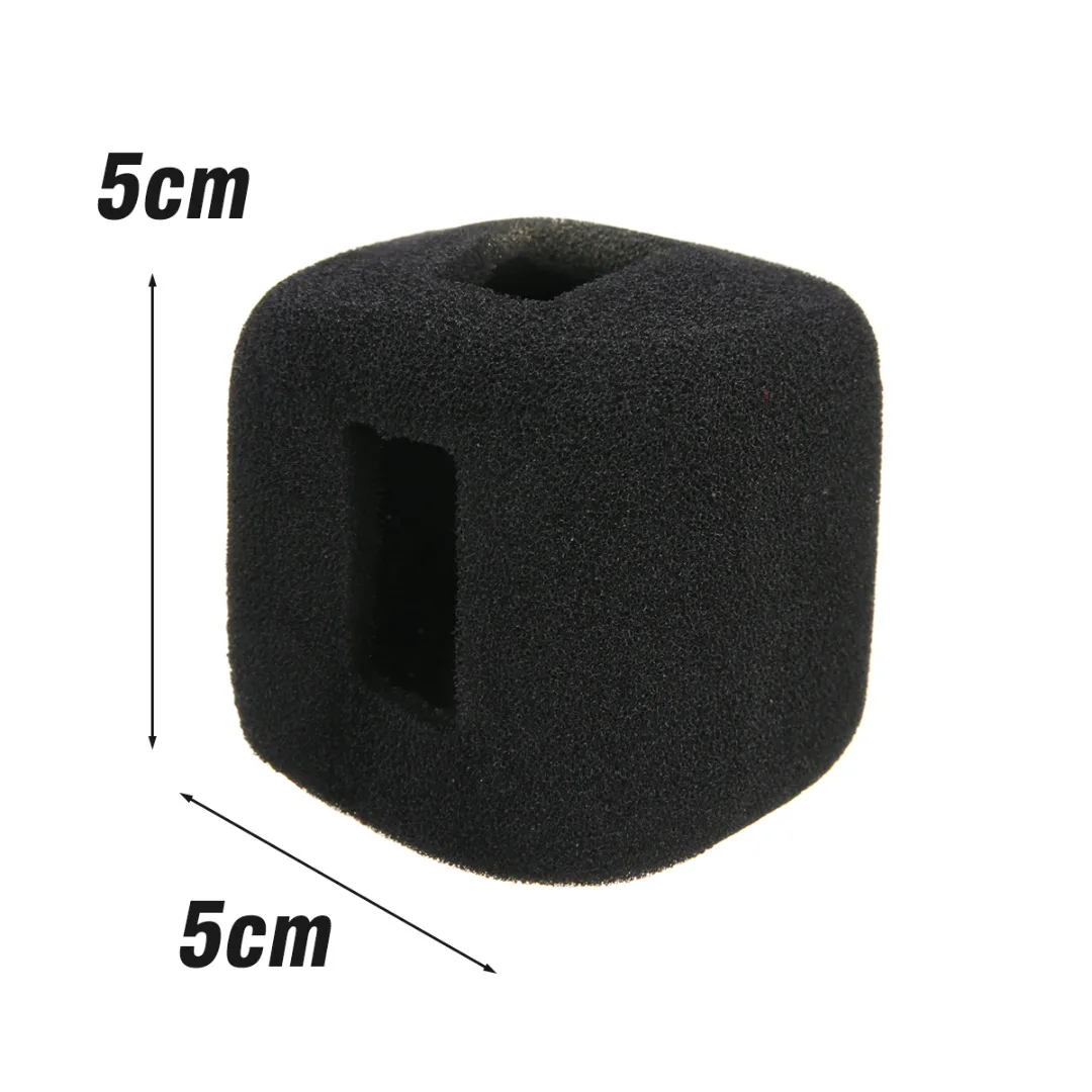 1pc Black Camera Windproof Wind Foam Noise Reduction Sponge Cover Suitable For Gopro Hero Session 5/4 Session